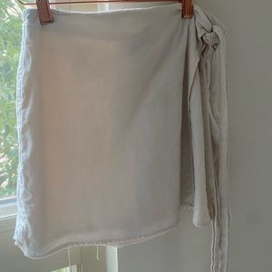 Forever 21 Cream Linen Skirt